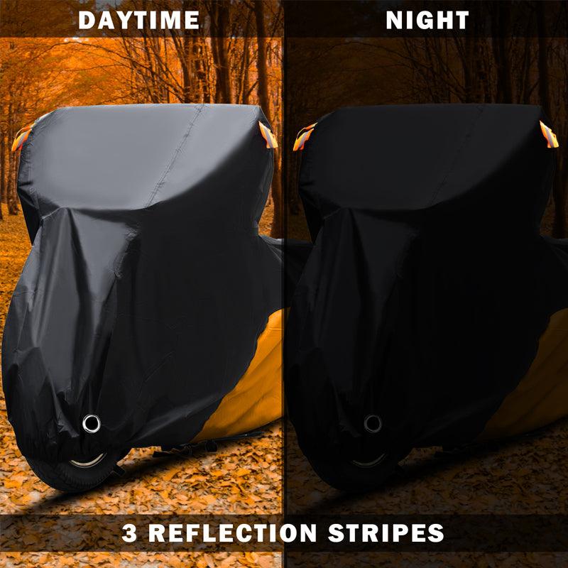 210D Black Orange Motorcycle Cover - Outdoor Motocycle Cover - XYZCTEM® - XYZCTEM