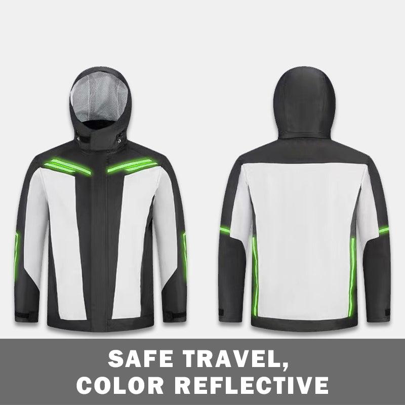 Red motorcycle rain suits - XYZCTEM