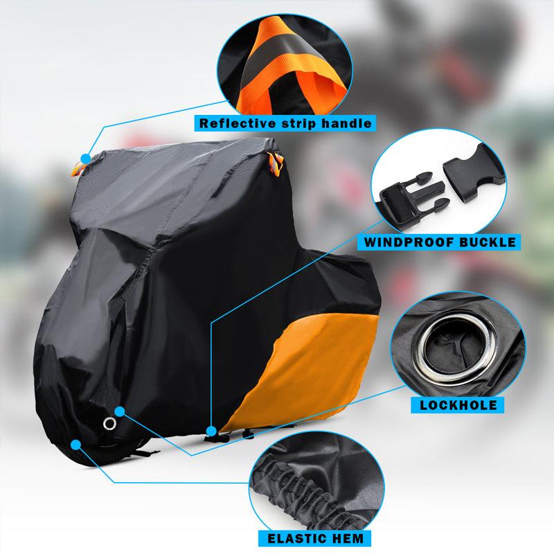 210D Black Orange Motorcycle Cover - Outdoor Motocycle Cover - XYZCTEM® - XYZCTEM